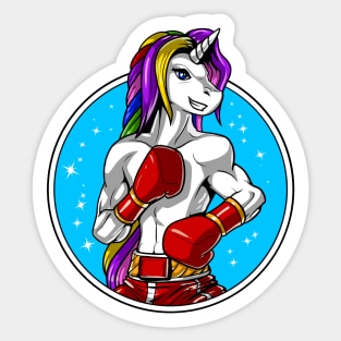 Unicorn Boxing Sticker